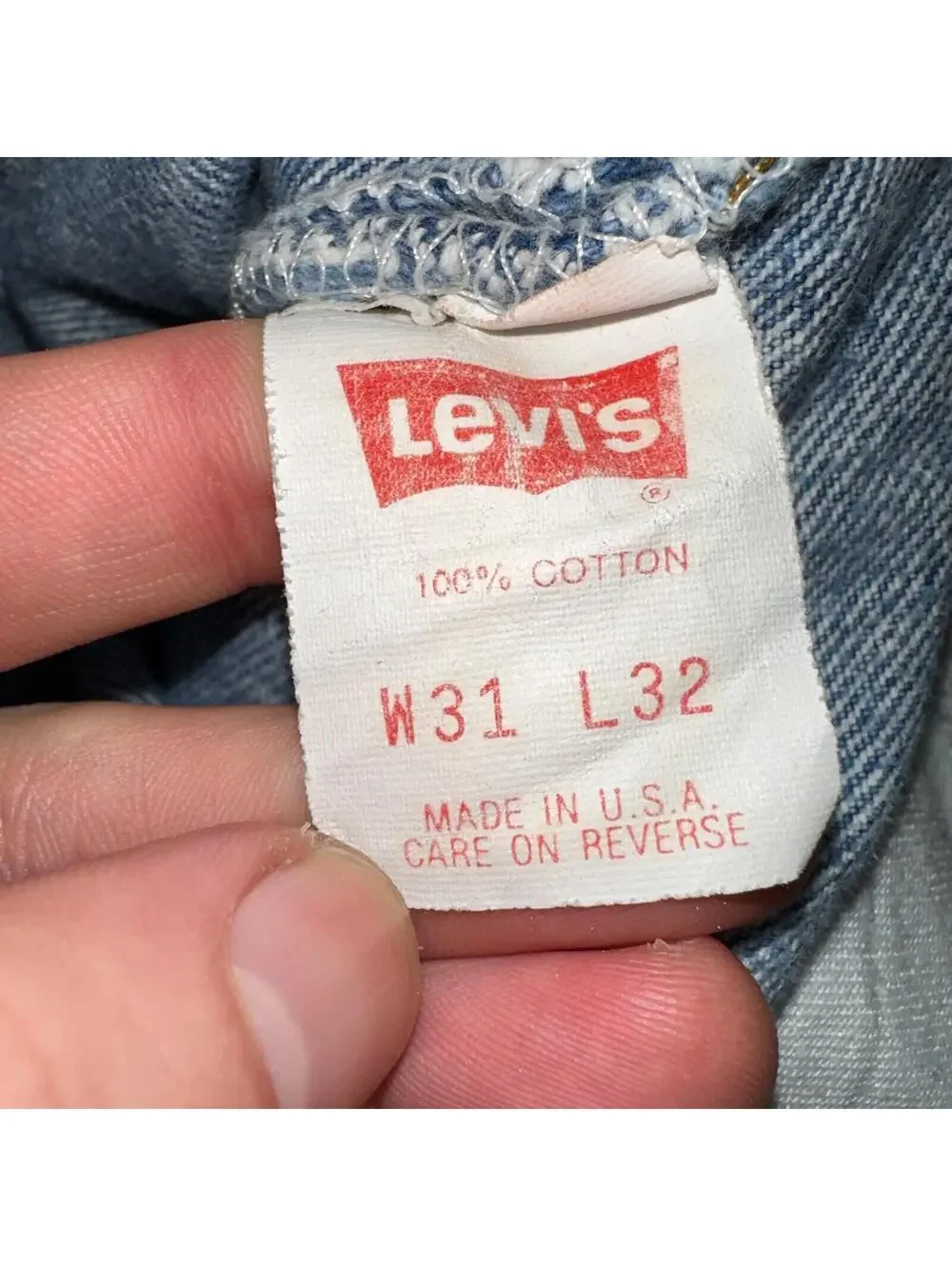 Levis 501 Vintage 80s USA XX Straight Leg Jeans Blue Acid Wash 31x32 Act 30x31